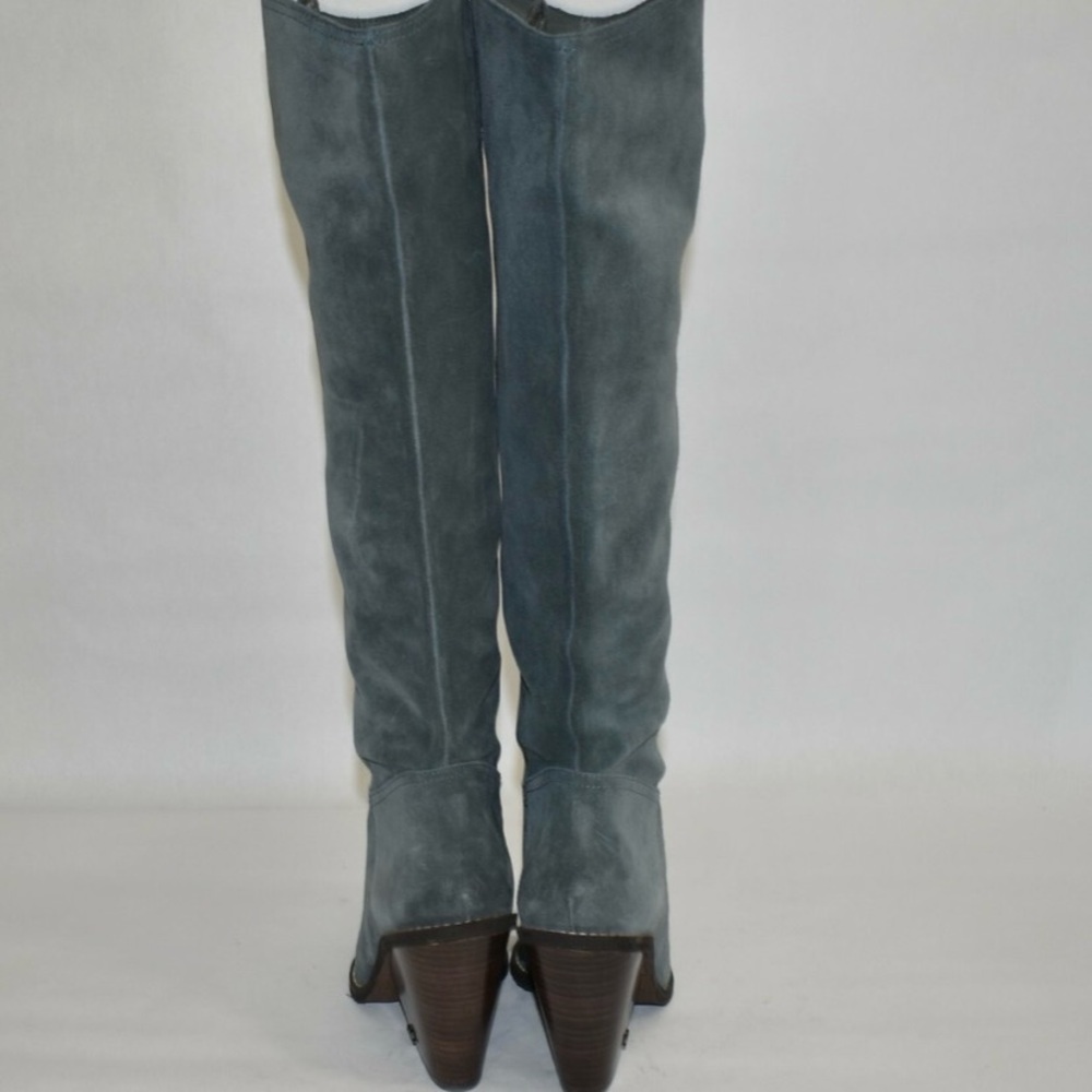 NIB Sam Edelman Gray Suede Tall Knee-High Boots - Size 9 - Picture 2 of 7